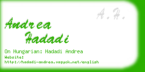 andrea hadadi business card